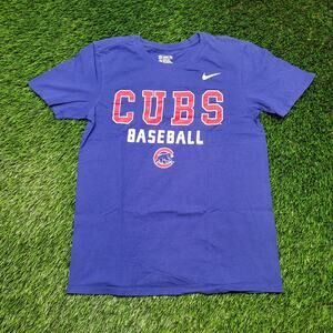 The Nike Tee Chicago Cubs Athletic Cut T-Shirt Mens Small MLB Baseball